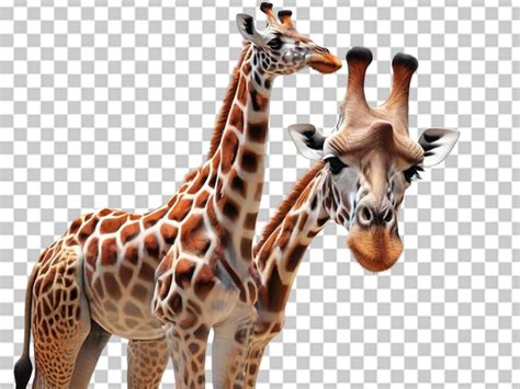 Premium Psd Cartoon Giraffe Isolated On White Background