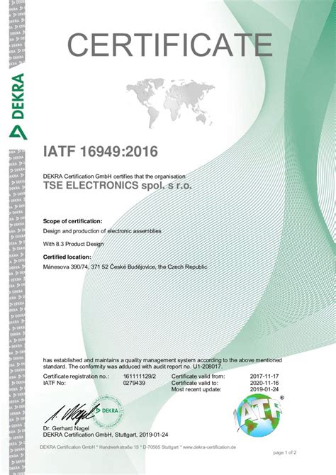 Tse Electronics Certificates Tse Electronics