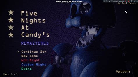 Five Nights At Candys Remastered Menu Youtube