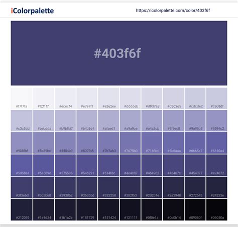 Pantone 19 3832 Tcx Navy Blue Color Hex Color Code 403f6f