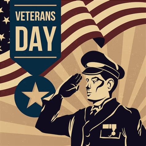 Premium Vector Vintage Veterans Day