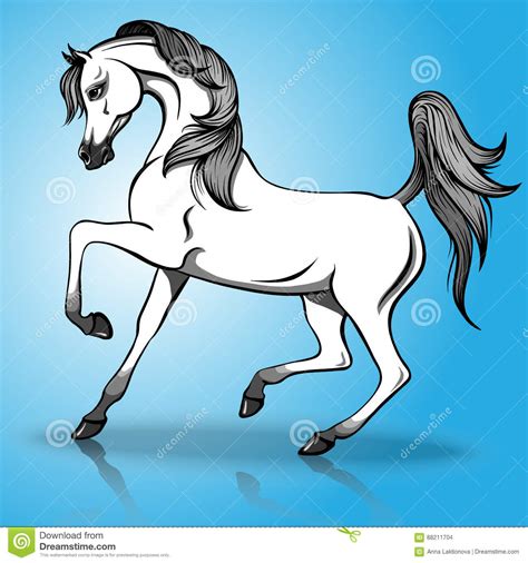 Beautiful Arabian Horse Stock Vector Illustration Of Arab 88211704