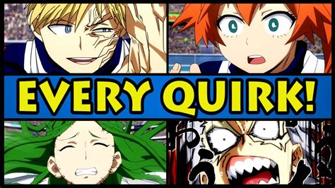 Every Quirk Explained Class 1 B My Hero Academia Boku No Hero Images