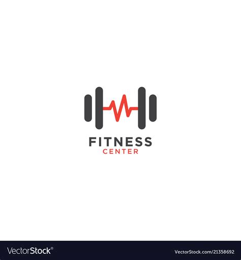 Simple Fitness Logo Design Template Royalty Free Vector