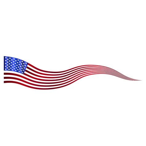 Wavy American Flag Banner Free Svg