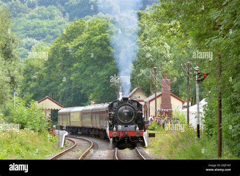 Steam Train At Consall Station Churnet Valley Railway Stock Photo Alamy
