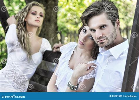 Handsome Couple And His Friend Stock Image 23221309