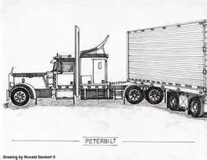 Dinosaurs, diggers, and dump trucks coloring book: Custom Peterbilt Truck Drawings - Bing images | Custom peterbilt, Trucks, Semi trucks