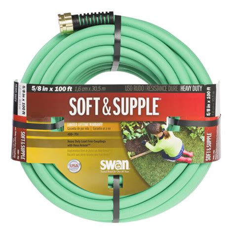 Swan Soft And Supple Snss58100 58 Inch X 100 Foot Green Garden Hose