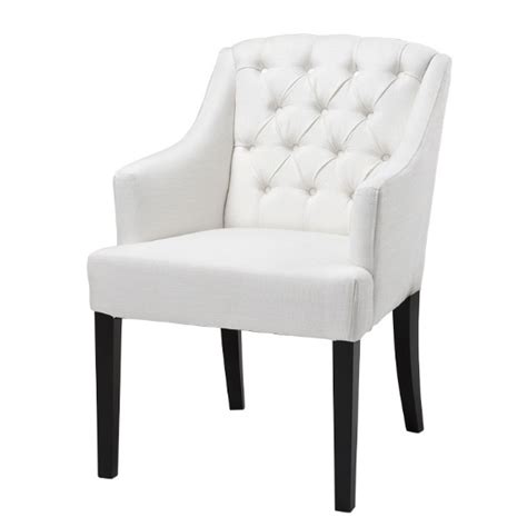 Indelicato arm chair (set of 4) by george oliver. Lancaster Chair with Arms - Ivory | White armchair, Dining arm chair, Dining chairs