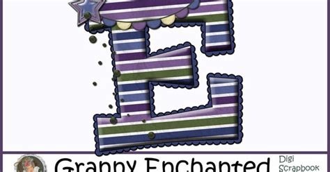 Granny Enchanteds Blog Free 111 Moonlight Digital Scrapbook Letter E