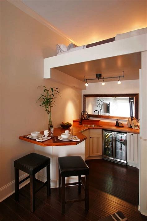 Beautiful Small Kitchen With Upstairs Sleeping Loft Tiny House Pins
