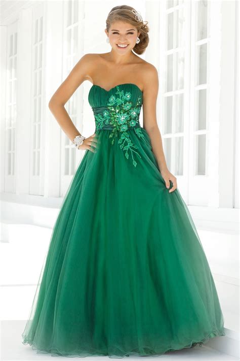 Green Long Prom Dresses Evening Wear
