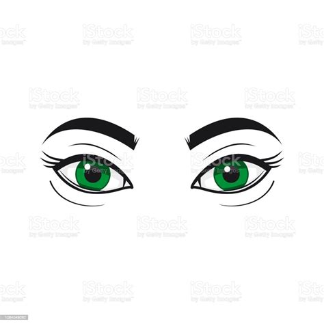 Green Eye Vector Illustration Stock Illustration Download Image Now
