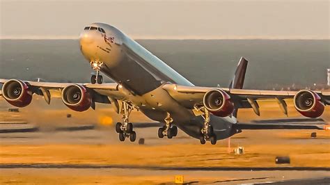 30 Big Planes Landing And Takeoffs At Sfo A340 747 A380 777 San