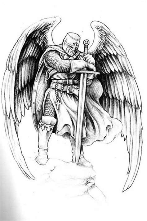 Angel Knight Tattoo Design Ellansciarretta
