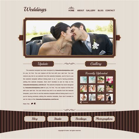 Maybe you would like to learn more about one of these? Weddings website template | Free Website Templates