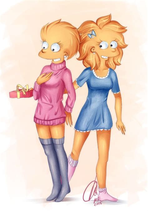 Maggies Gift For Lisa By Missfuturama Simpsons Art Bart And Lisa