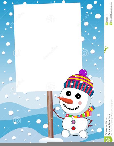 Snowman Holding Sign Clipart Free Images At Vector Clip