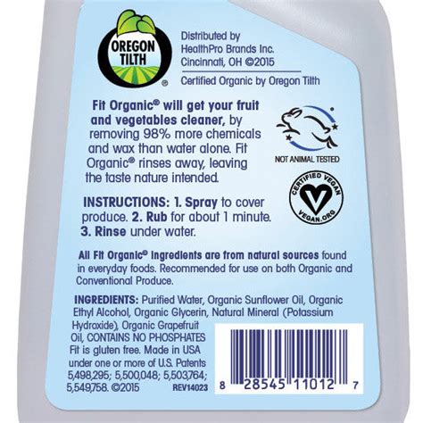 Fit Organic 12 Oz Spray Produce Wash