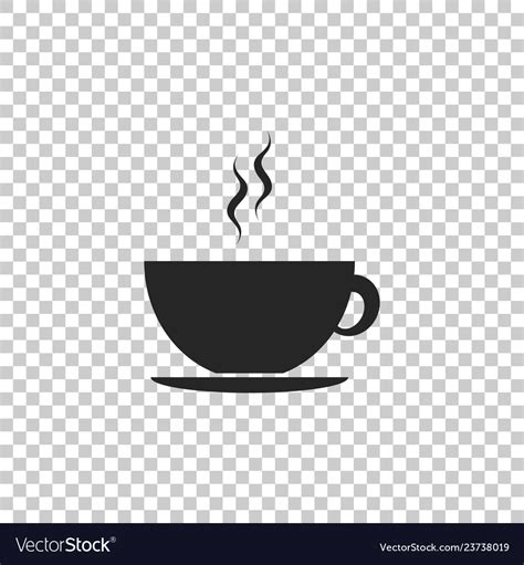 Coffee Cup Icon On Transparent Background Tea Cup Vector Image