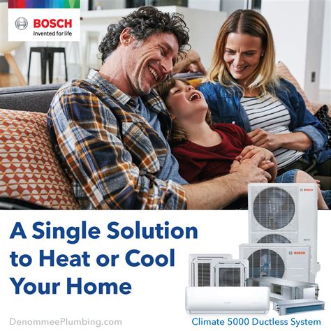Bosch Ductless Heat Pump Heating And Cooling Systems Denommee Plumbing