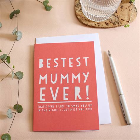 Bestest Mummy Ever Wordy Card By Heather Alstead Design