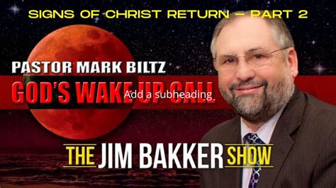Mark Biltz Signs Of Christ Return In The Heavens Part 2 Youtube