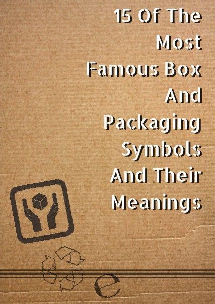 Box And Packing Symbols And Their Meanings Symbols And Meanings