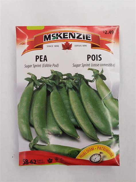 Mckenzie Seed Pea Sugar Sprint Edible Pod Winnipeg Greenhouses