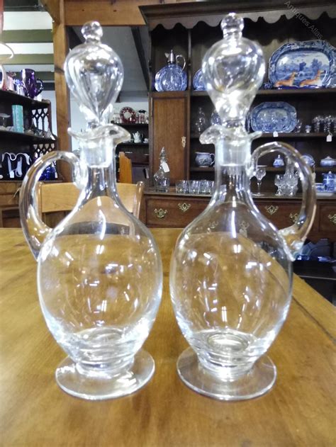 Antiques Atlas Pair Of Victorian Glass Claret Jugs With Stoppers