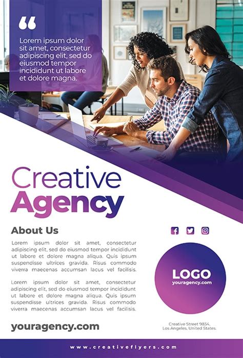 Flyer For Editable Creative Agency With Photoshop Creative Flyers