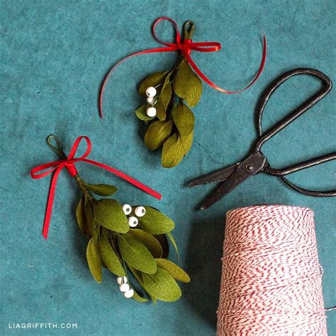 Diy Crepe Paper Mistletoe To Hang In Your Home Lia Griffith