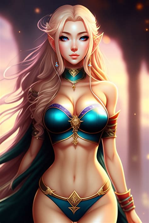 Lexica Anime Stile Elf Female Bikini Full Body