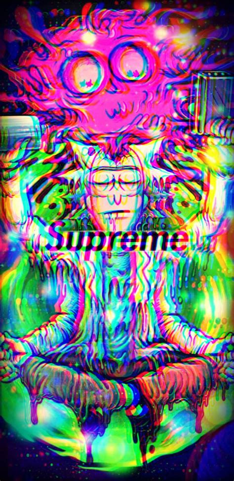 Bart simpson supreme wallpapers wallpaper cave. Lock Screen Trippy: Trippy Glitch Supreme Wallpaper