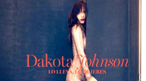 Fifty Shades Star Dakota Johnson Rocks Sexy Sheer Bedazzled Bodysuit For Vogue Spain