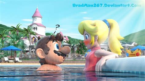 Mario And Peach Poolside Passion By Bradman267 On Deviantart Mario Bros Princesas Mario