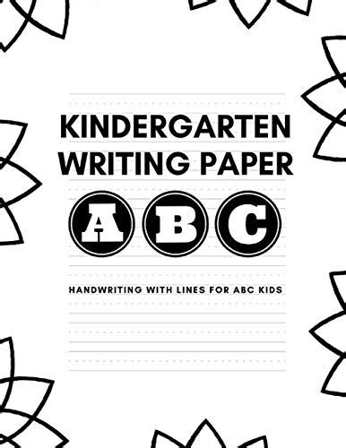 Kindergarten Writing Paper Handwriting With Lines For Abc Kids Dotted