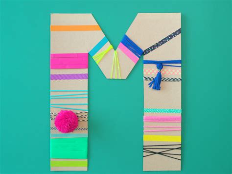 How To Make A Giant Yarn Wrapped Letter