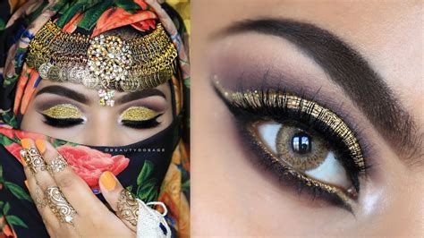 Easy Arabian Gold Cut Crease Eye Makeup Tutorial Beauty Dosage Youtube
