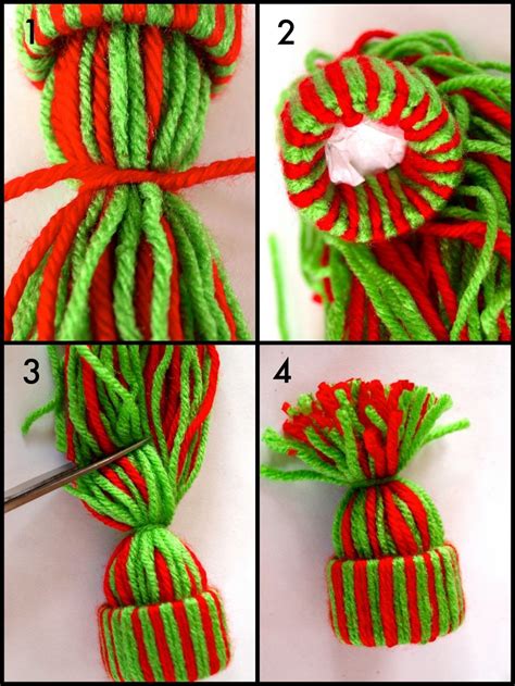 Yarn Hat Ornament Made With Recycled Toilet Paper Rolls Craft Tutorial