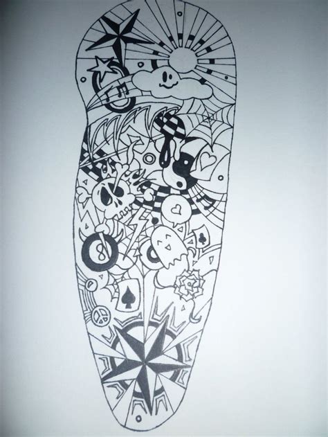 Black And White Half Sleeve By Aalleeexx On Deviantart Tattoo Half