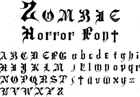 Lettering Styles Alphabet Different Lettering Styles Horror Font
