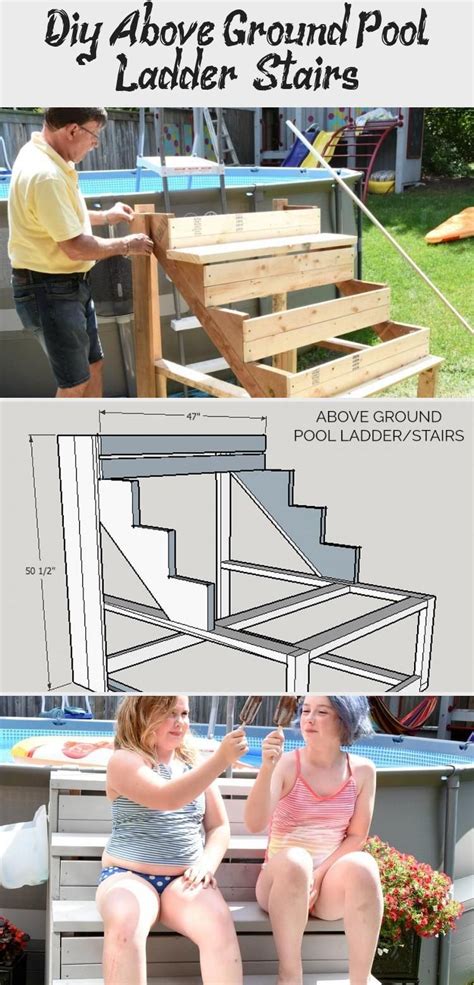 Next you will want to choose a base for your pool. DIY Above ground pool ladder / stairs | 100 Things 2 Do # ...