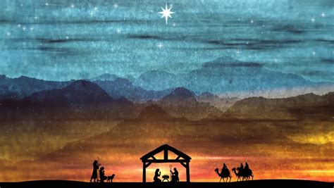 Beautiful Christmas Nativity Scene Featuring Stock Footage