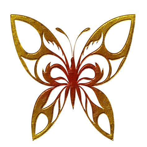 Butterfly Abstract Gold Embossed Png Picpng