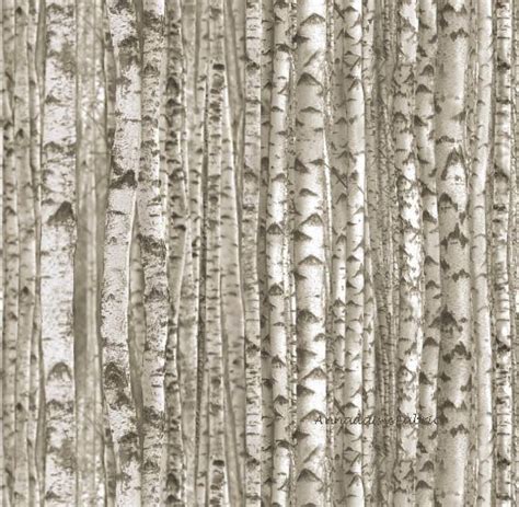 Birch Tree Fabric Elizabeth Studio 371 Taupe Gray And Brown Etsy