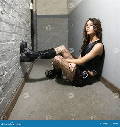 Girl In Hallway Stock Image Image Of Square Adult Pose 2768921