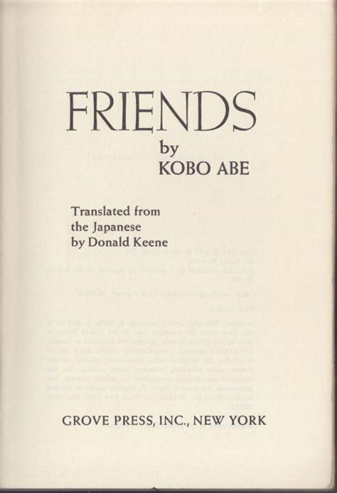 Kobo Abe Friends A Play Evergreen E 487 1st Edition 1969