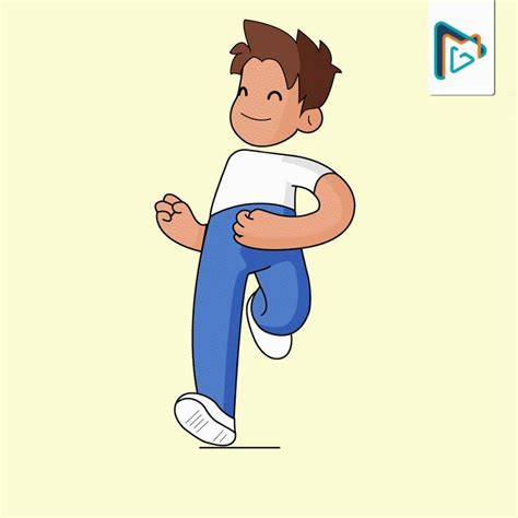 Running Boy Motion Graphic Animation